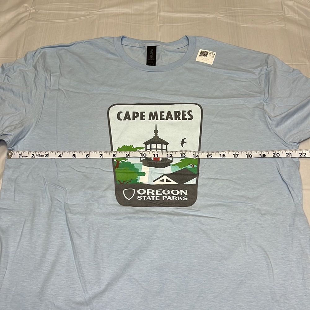 Cape Meares Men’s Light Blue Short Sleeve Graphic Tee Size Large, Extra Large - Picture 5 of 13